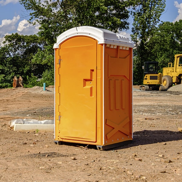 how often are the porta potties cleaned and serviced during a rental period in Delshire Ohio